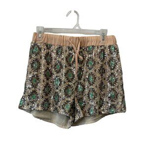 Rowdy Crowd Clothing Shorts Size Large Sequin Aztec Drawstring Ranch Summer NEW
